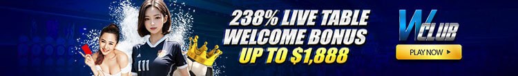 238% Live Table Welcome Bonus Up to $1,888