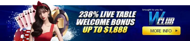 238% Live Table Welcome Bonus Up To $1888!