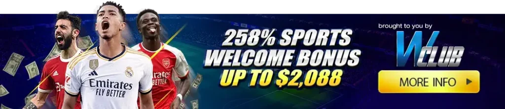 258% Sports Welcome Bonus Up To $2,088!