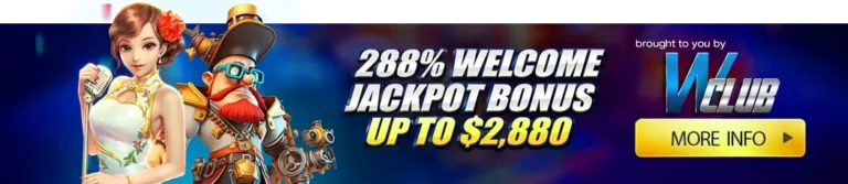 288% Welcome Jackpot Bonus Up To $2,880!