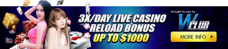 3x/Day Casino Reload Bonus up to $1,000