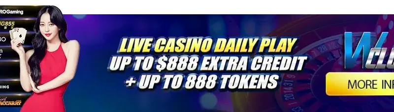 Live Casino Daily Play Up To $888!