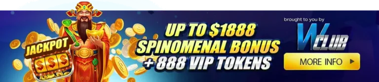 Up To $1888 Spinomenal Bonus + 888 VIP Tokens